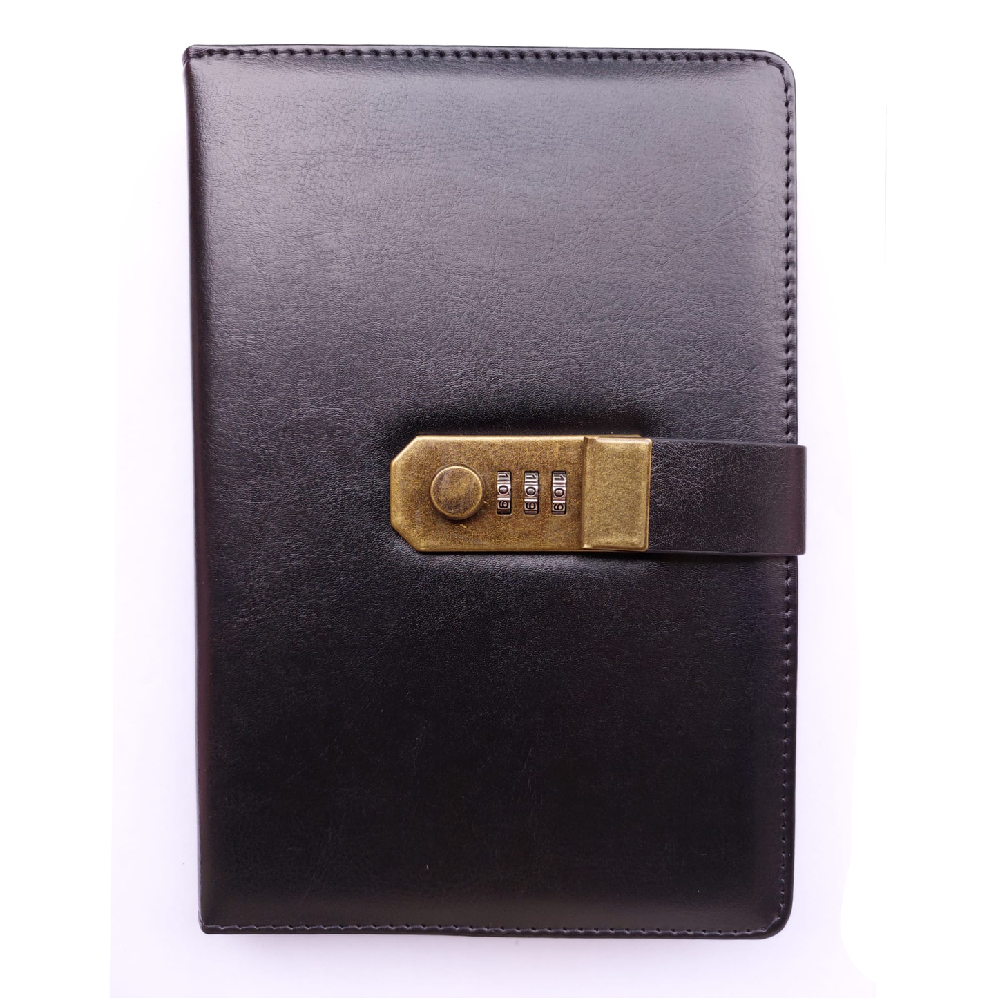 Agenda AristoNote Secure – Piele Ecologică, Închidere cu Cifru, Format A5, Culoare Neagra