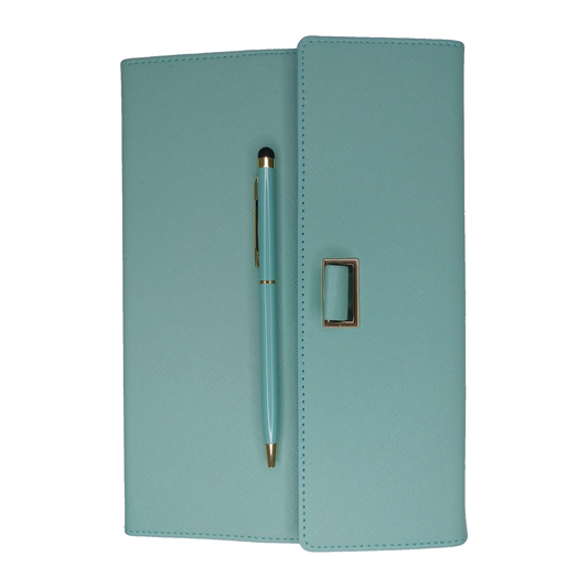 Set Agenda tip mapa cu pix, A5, 200 pagini, dictando, tucoaz