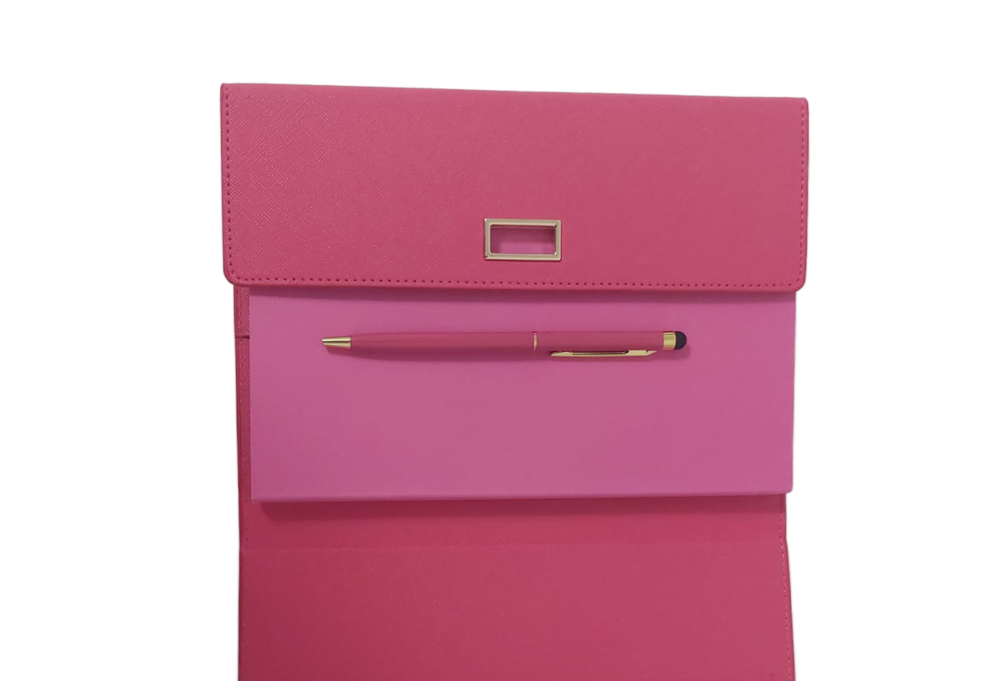 Set Agenda tip mapa cu pix, A5, 200 pagini, dictando, culoare roz