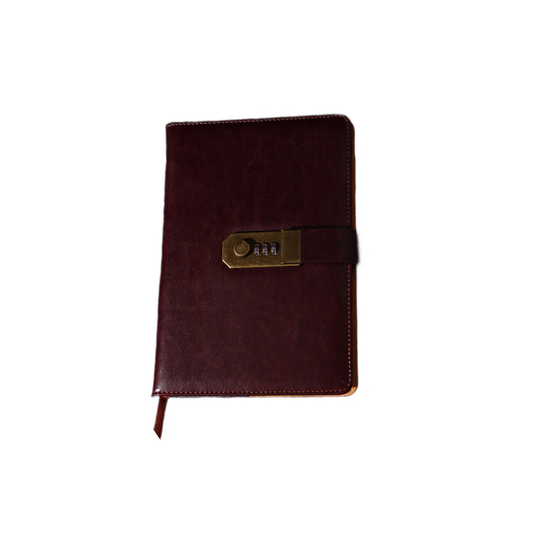Agenda AristoNote Secure – Piele Ecologică, Închidere cu Cifru, Format A5, Culoare Violet
