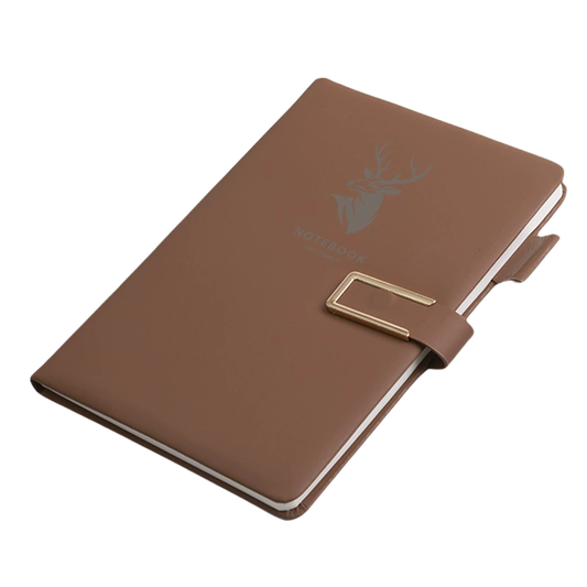 Agendă AristoNote A5 cu închidere magnetică, copertă din piele ecologică, culoare neagră – elegantă și practică pentru birou sau uz personal.