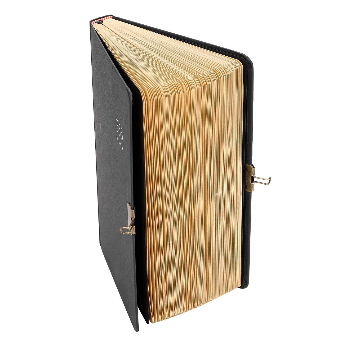 Agenda tip jurnal pentru 365 de zile, inchidere cu lacat, A5, pagini retro din hartie kraft, culoare negru